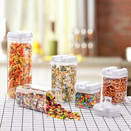 Food Storage Containers with Lids, 5 Pieces Set Airtight Food Containers, Interchangeable Lock Design