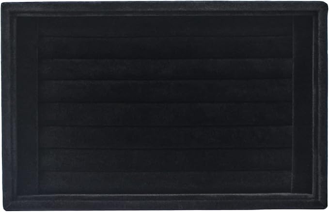 Pangkeep Ring Holder Display Tray Jewelry Organizer Stands for Selling Rings Earrings Show (Black)