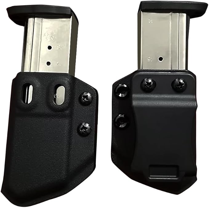 2 Pack IWB/OWB Mag Carrier Fits:9mm/.40 |.45ACP Double/Single Stack | for Right & Left Hand Ambidextrous Concealed Carry Magazine Holster