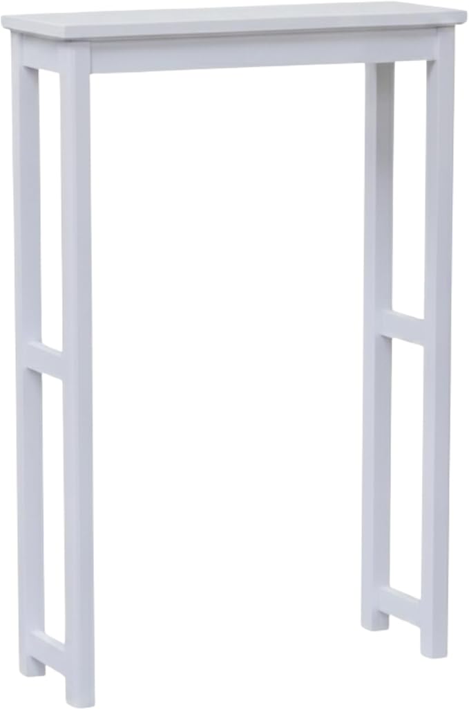 Alaterre Dorset Over the Toilet Storage Shelf, White, 27" W x 37" H | Bathroom Organizer Shelf, Space Saver Over Toilet Storage Rack, Freestanding Open Shelf, Modern, Easy Assembly