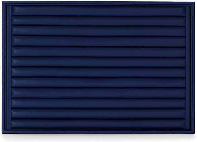 Oirlv Elegant Blue Ring Organizer Tray Stackable Jewelry Trays Jewelry Drawer Organizer Ring Earring Storage