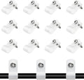 1/2 Inch R-Type Clip Clamp, 50 Pcs | Nylon P-Type Mounting Clips, Cable Clip Wire Clamp, Wire Management, Stainless Steel Screws Included