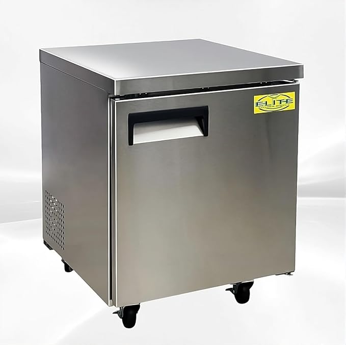 Commercial Undercounter Freezer, ETL Stainless Steel, One Door, 27" W 6.3 cu. ft. -8°F to 0°F*