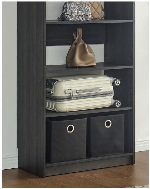 Maykoosh Closet System Organizer - Customizable Walk-in Wardrobe Storage Black/Model E 1 Closet