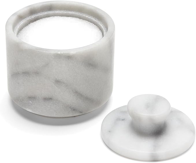 Fox Run Marble Salt Cellar, White 3" x 3"