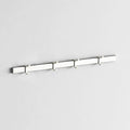 Modern Aluminum Wallmount Organizer, 32.3" Rail with Adjustable 4 Hooks, Wall Rail (Ivory) (Black, 32.3" Rail with 4 Hooks)