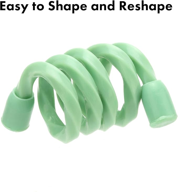 6 PCS 12-Inch Silicone Cable Ties Dia 5mm Reusable Steel-Core Rubber Twist Ties Bendable Cable Ties for Bundling and Holding, All Purpose Cord Tie for Indoor and Outdoor (Green)