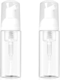 Travel Foam Pump Bottle 2oz - Leak-Proof BPA-Free Foaming Dispenser for Hand Soap, Shampoo, Facial Cleanser | Portable Refillable Containers for Gym, Travel, Home Use (2-Pack)