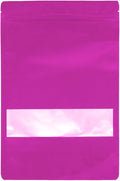 50PCS Foil Pouch Mylar Bags with Clear Window,ULIFESTAR Stand Up Sealable Bags with Tear Notches,Resealable for Food,Party Favors,Gift Packaging and Small Business(20 * 30cm/7.87 * 11.81",Purple)