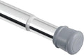 No Sectional Assembly Tension Curtain Rod 56-104 Inch | 1" Diameter Spring Long Adjustable Shower Curtain Rods for Bathroom Windows Closet No Drilling No Rust, Silver