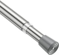 1 Pack Spring Tension Rods 26-39in, 5/8 Inch Diameter Silver No Drill Spring Loaded Adjustable Extendable, Small Short Tension Curtain Rod for Windows Kitchen Doorway Closet Cupboard