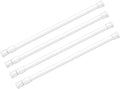 AIZESI Spring Tension Curtain Rods Short Tension Rod (White,12" to 19"-4Pcs)