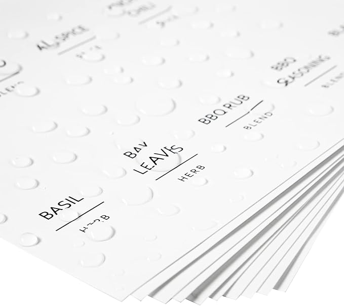 Talented Kitchen Spice Jar Labels - Minimalist Waterproof Kitchen Organization - Preprinted Spice Labels - Kitchen Pantry Organization Stickers - 140 Pack, 2.75 x 1.25 in, Black on White