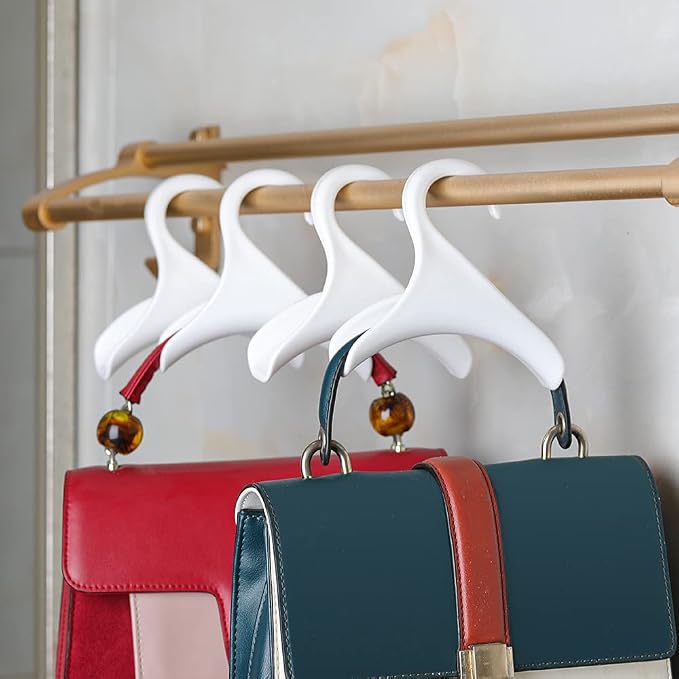 Purse Hanger Hook bag Rack holder - handbag hanger organizer Storage - Over The Closet Rod hanger for Storing and Organizing Purses | Backpacks |Satchels | Crossovers | Handbags | Tote（4 pack）