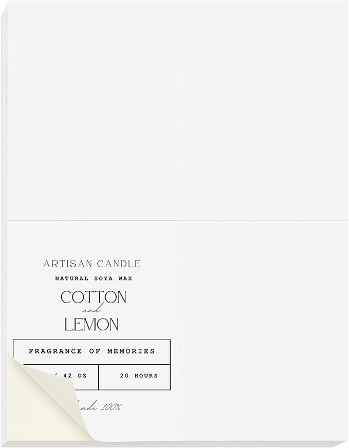 NextDayLabels 4.25x5.5 Inch Rectangle Stickers White Blank Labels for Laser Inkjet Printer - 4 Per Sheet Self-Adhesive Shipping Mailing Address Made in USA - 1000 Labels