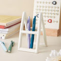 Handmade Ceramic Holder Stand for Toothbrushes, Makeup Brushes, and Pens - Minimalist Design for Bathroom Vanity and Countertops Decor (White)