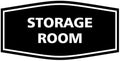 Signs ByLITA Fancy Storage Room Sign (Black) - Medium 1 Pack