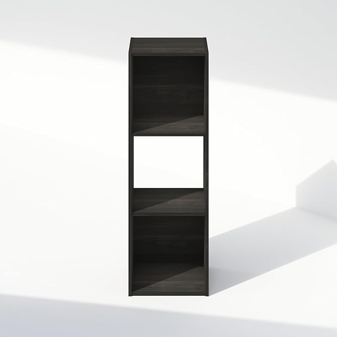 HomeStock Modern Minimalism Cubic Storage Cabinet, Bookcase, Bookshelf Espresso/3 Cube