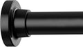Long Tension Curtain Rod 40-148inch Black Curtain Rods no Drilling Adjustable Tension Rod for Windows,bathroom,Patio,Doorway,Heavy Duty Spring Rods Diameter 1.26inch