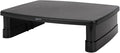 Amazon Basics Height Adjustable Monitor Stand Riser with Storage Organizer, 3-Level Stackable Design, Durable ABS Plastic, Supports up to 22lbs, for Monitors & Laptops, Black