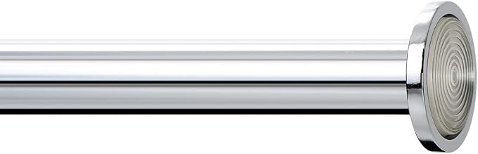 Ivilon Tension Curtain Rod - Spring Tension Rod for Windows or Shower, 24 to 36 Inch. Chrome