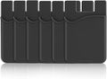 SHANSHUI Card Holder for Phone Case, 6 Pack Phone Card Holder for Back of Phone Wallet Stick on Compatible for iPhone & Almost All Smartphones