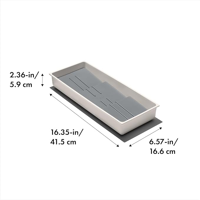 OXO Good Grips Kitchen Compact Spice Drawer Organizer, White - Pack of 2