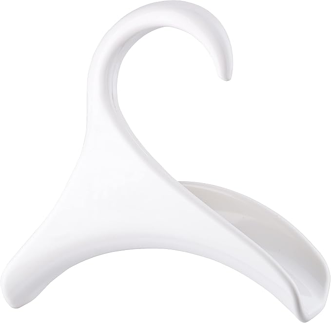 Bag-a-Vie Purse Hanger for Closet - Handbag Organizer Hooks for Hanging Bags & Purses, Protecting Bag Shape & Organizing Space (1 Hanger, White Plastic)
