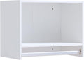 22.5" Single Hanging Closet Module, White MDF Closet Organizer System with Aluminum Hanging Rod, Wall-Mounted Wardrobe Storage for Shirts, Jackets, Bedroom, Walk-In Closet