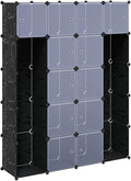 vidaXL Modular Storage Black and White Plastic Large Modular