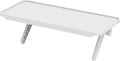 Pixio 12 inch White Monitor Storage Top Shelf - Adjustable Platform, Universal Fit, Holds Up to 13lbs, Works on TV, Flat, Curved Monitors, Storage for Webcams, Clocks, Phone, Figures