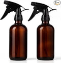8-Oz (Pack of 2) Amber Glass Spray Bottles BPA Free | Tincture Bottle With Measured Spray, Leakproof Essential Oils Bottles For Health, Personal Care & Beauty