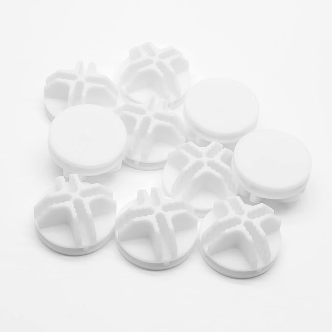 30 Pcs Wire Cube Connectors for Modular Storage Shelving (White) | Durable ABS Plastic, 8-Slot Multi-Directional Design, Fits 3.5mm Panels, Reusable Connectors, for Wire Cube Shelving