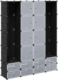 vidaXL Modular Storage Black and White Plastic and Steel Wire