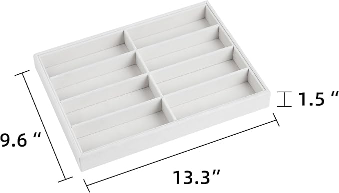 Frebeauty 8-Slot Sunglass Organizer,Velvet Sunglass Holder for Drawer | Vanity Glass Holder,Sunglass Case For Multiple Sunglass,Sunglass Tray,Glass Storage,Sunglass Box for Women,Eyeglass Organizer