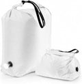 Travel Laundry Bag, Pump Free Vacuum Compression Dirty Clothes Bag Reusable Wet Dry Bags Large Capacity Space Saver Bags Camp Washable Clothes Organizer for Sports Dorm Laundromat (1 Pcs)(White, M)