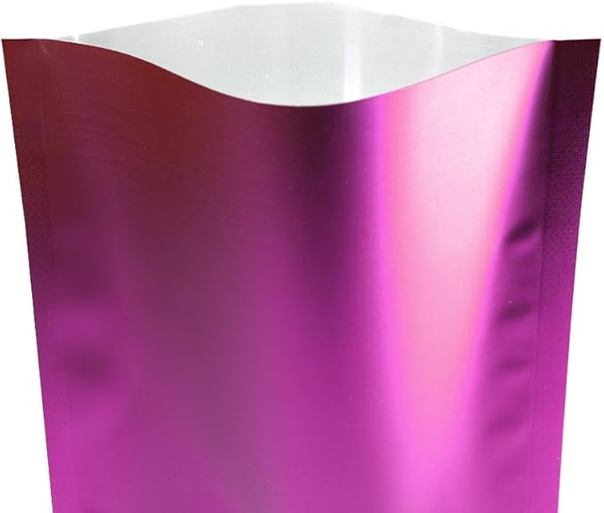 100PCS Customized Mylar Heat Seal Bags,Open Top Clear Packaging Bag with Tear Notch, Single-Side Printing for Logo/Text/QR Code (Rose, 7 * 10CM/2.8"*3.9"-100PCS-One Color Print)