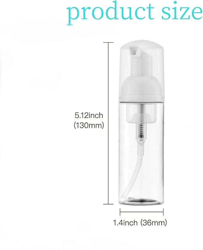 3 Pack Foam Pump Bottle Travel 60 ml/2 oz Small Size Mousse Foaming Soap Dispenser, Clear Plastic Foam Soap Dispenser Mini Empty Refillable Pump Containers(Mixed Color)