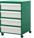 ELEFOCUS 5 Stackable Plastic Storage Bins, rotatable Storage cabinets and Drawers, Bedside Storage Units(Size:42x42x64cm(17x17x25inch),Color:E)