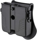 Double Magazine Holster Universal fit 9mm 380 10mm .40 .45 Pistol Magazines | Adjustable Retention Mag Holder Pouch for Glock/Sig sauer/S&W/Beretta/Taurus/Springfield/Ruger/1911 Single & Double Stack Mag