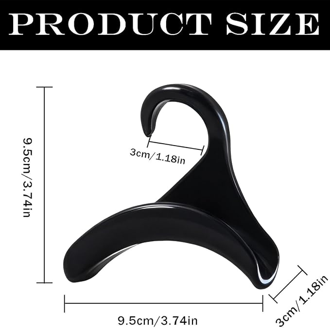 16 Pcs Purse Hanger Hook Acrylic Black Bag Organizer Tote Hanger Closet Organizer Storage for Storing Tie Handbags Belt Tote Bag Satchels(Black)