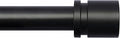 Byondeth Curtain Rods for Windows 16 to 120 Inches 2 Pack Adjustable Length 1 Inch Diameter Window Curtain Rod with Aluminium Finials, Black
