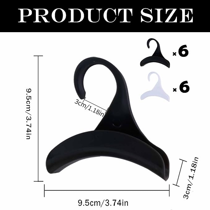 12 Pcs Purse Hanger Hook Acrylic Black and White Bag Tie Handbag Belt Hanger Closet Organizer Storage Handbags Tote Holder for Storing Handbags Satchels