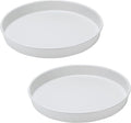 Amolliar Trays for Household Purposes, Lazy Susans, Turntable Organizer for Cabinet, Rotating Spice Rack for Fridge, Pantry Organizer and Storage, Kitchen Under Sink Organizer, Metal White 10" 2 Pack