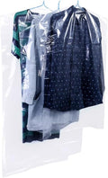 60 Pack 60-Inch Plastic Garment Bags, Clear Plastic Garment Bags Hanging Dry Cleaning Covers for Dry Cleaning and Laundry Dust-Proof Clothing Covers for Home Storage, Travel, and Moving