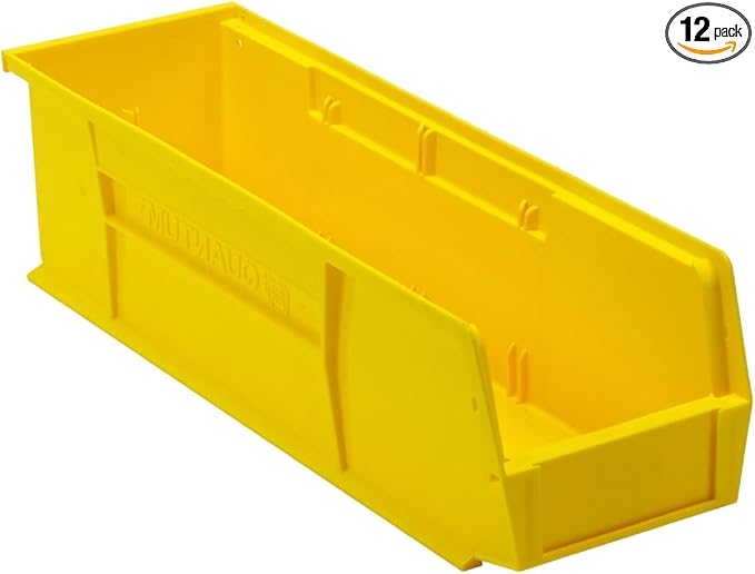 Quantum Storage QUS238 Ultra Stack and Hang Bins - 18" x 5-1/2" x 5" - 12 Pack