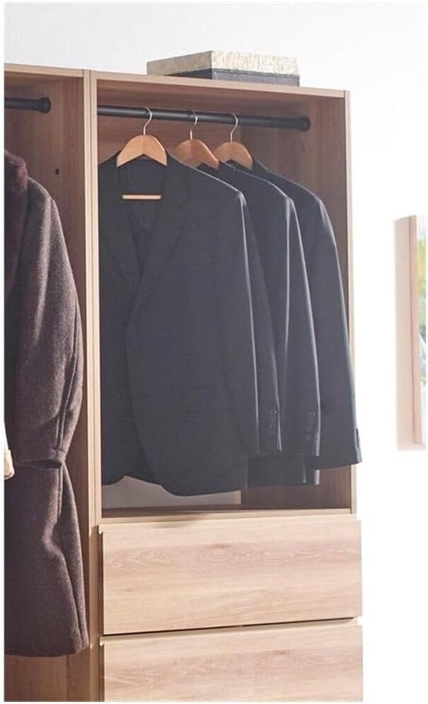 Maykoosh Closet System Organizer - Customizable Walk-in Wardrobe Storage Oak/Model ABCD 4 Closet