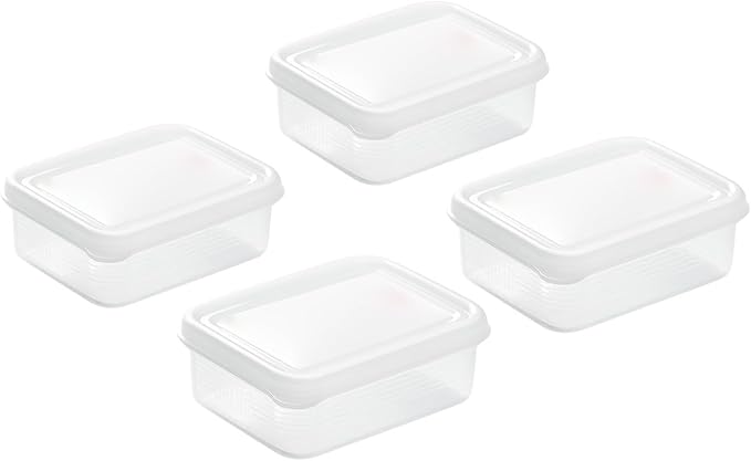 Fruit Storage Containers for Fridge, Bacon Container for Refrigerator, 4PCS Frozen Meat Box Good Sealing Food Grade Refrigerator Storage Container Food Preservation Organizer Box