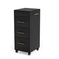 Salon Trolley Cart with Wheels, 3-Drawer Rolling Hair Styling Station, Mobile Beauty Trolley with Hot Tools Holder, Storage for Salon, Barbershop, Spa & Tattoo, Black