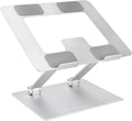 Amazon Basics Sturdy and Portable Ergonomic Laptop Stand for Desk,Height Adjustable Riser with Ventilated Cooling,Foldable,Fits All Laptops up to 17.3 Inch,Silver,10 x 8.7 x 6 in,(Pack of 12)